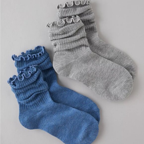 American Eagle Outfitters Accessories - NWT American Eagle Ruffled Crew Socks Pack of 2